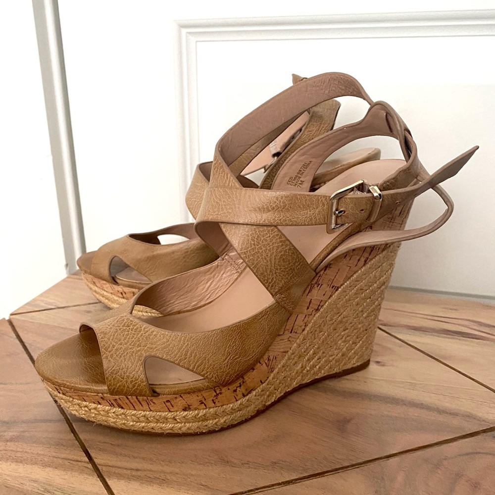 Charles by Charles David Tan Nude Wedges - Size 7